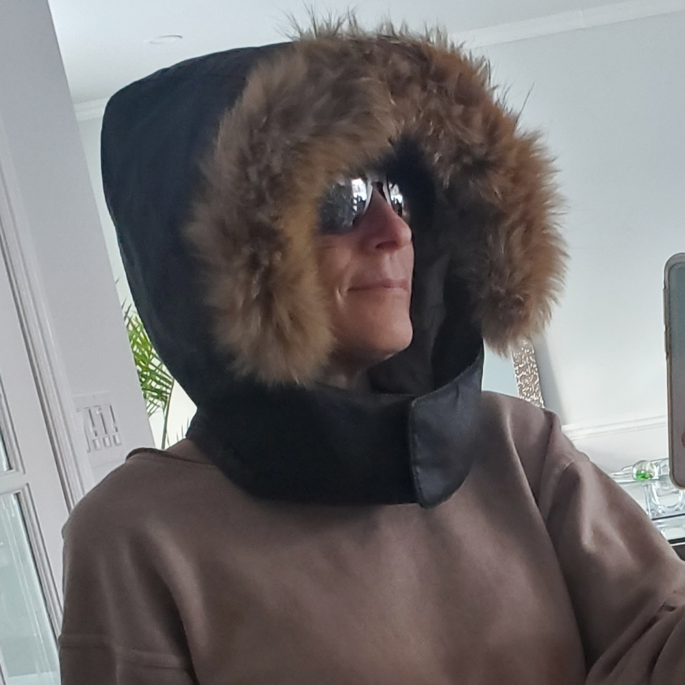 Raccoon Fur Trim Waterproof Hood